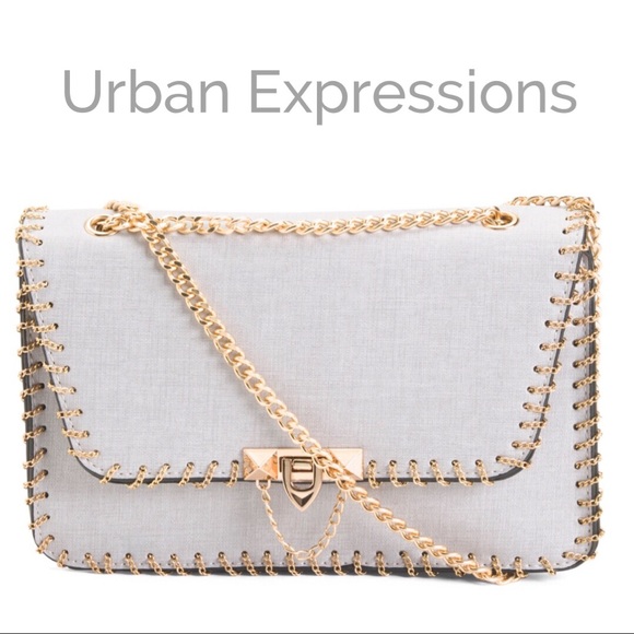 Urban Expressions Handbags - Urban Expressions Chain Detail Crossbody